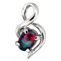 澳洲本地黑澳宝(7 x 5mm) 项链挂坠